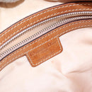 Christian Dior Trotter Canvas Romantic Shoulder Bag PVC Beige Silver Auth 142282-20