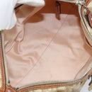 Christian Dior Trotter Canvas Romantic Shoulder Bag PVC Beige Silver Auth 142282-11