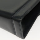 Salvatore Ferragamo Gancini Hand Bag Leather Navy Gold Auth 142283-16