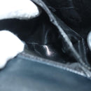 Salvatore Ferragamo Gancini Hand Bag Leather Navy Gold Auth 142283-20