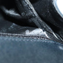 Salvatore Ferragamo Gancini Hand Bag Leather Navy Gold Auth 142283-10