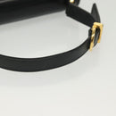 Salvatore Ferragamo Gancini Handtas Leer Marinegoud Auth 142283A-7