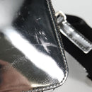 PRADA Shoulder Bag Leather Silver 2VH070 Auth 142285M-16