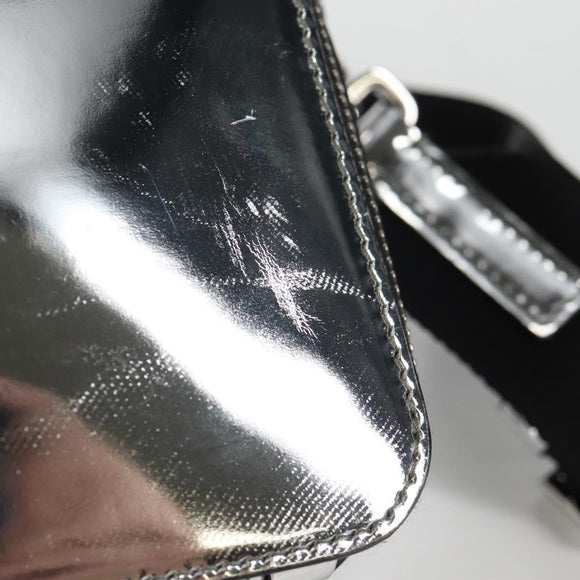 PRADA Shoulder Bag Leather Silver 2VH070 Auth 142285M