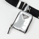 PRADA Shoulder Bag Leather Silver 2VH070 Auth 142285M-19