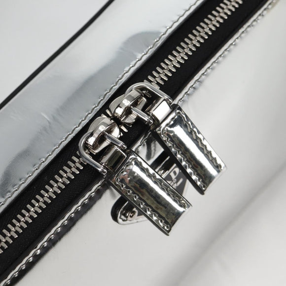 PRADA Shoulder Bag Leather Silver 2VH070 Auth 142285M