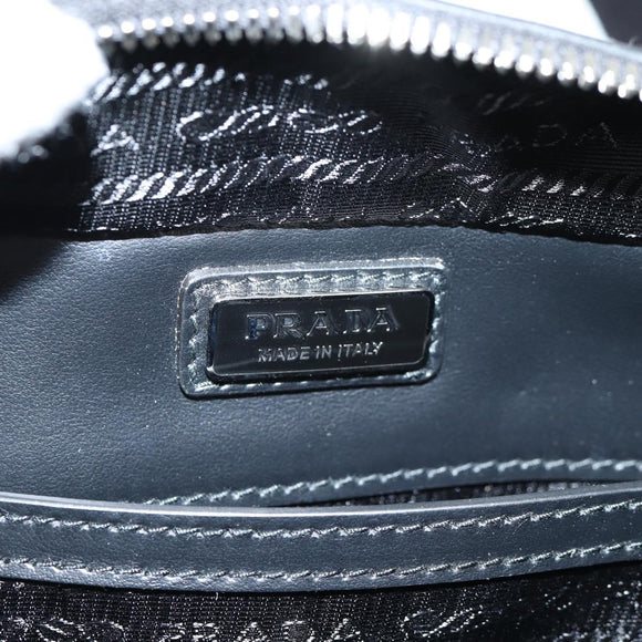 PRADA Shoulder Bag Leather Silver 2VH070 Auth 142285M