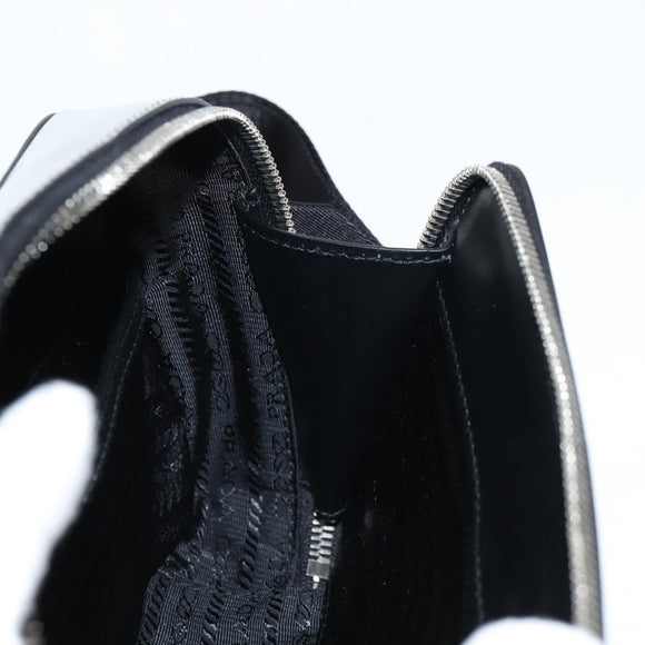 PRADA Shoulder Bag Leather Silver 2VH070 Auth 142285M