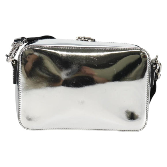 PRADA Shoulder Bag Leather Silver 2VH070 Auth 142285M