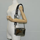 PRADA Shoulder Bag Leather Silver 2VH070 Auth 142285M-30