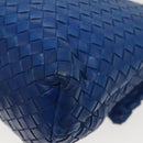 BOTTEGA VENETA INTRECCIATO Shoulder Bag Leather Blue Auth 142290-17