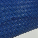 BOTTEGA VENETA INTRECCIATO Shoulder Bag Leather Blue Auth 142290-10