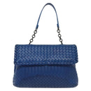 BOTTEGA VENETA INTRECCIATO Shoulder Bag Leather Blue Auth 142290-13