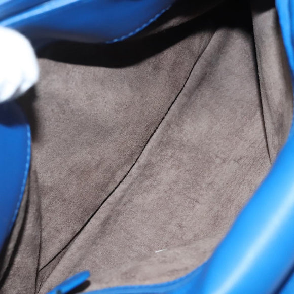 BOTTEGA VENETA INTRECCIATO Shoulder Bag Leather Blue Auth 142290