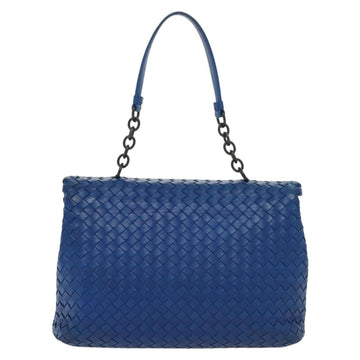 BOTTEGA VENETA INTRECCIATO Shoulder Bag Leather Blue Auth 142290 - 0