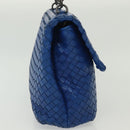BOTTEGA VENETA INTRECCIATO Shoulder Bag Leather Blue Auth 142290-4