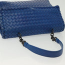BOTTEGA VENETA INTRECCIATO Shoulder Bag Leather Blue Auth 142290-6