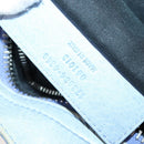 BALENCIAGA The Giant City Hand Bag Leather 2way Light Blue Silver Auth 142291-12