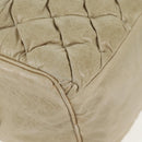 BALENCIAGA The Matelasse Hand Bag Leather Beige Silver 168031 Auth 142293V-14