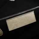 BALENCIAGA The Matelasse Hand Bag Leather Beige Silver 168031 Auth 142293V-20