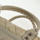 BALENCIAGA The Matelasse Hand Bag Leather Beige Silver 168031 Auth 142293V-9