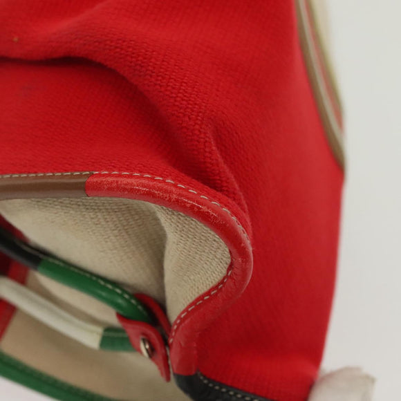 BOTTEGA VENETA Hand Bag Canvas Outlet Multicolor Silver Auth 142296