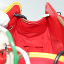 BOTTEGA VENETA Hand Bag Canvas Outlet Multicolor Silver Auth 142296-17