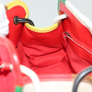 BOTTEGA VENETA Hand Bag Canvas Outlet Multicolor Silver Auth 142296-18