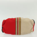 BOTTEGA VENETA Hand Bag Canvas Outlet Multicolor Silver Auth 142296-5