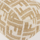 FENDI Zucca Canvas Shoulder Bag Straw Beige Gold Auth 142297-16