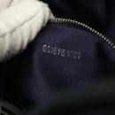 FENDI Zucchino Canvas Mamma Baguette Shoulder Bag Navy Silver Auth 142298-27