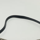 FENDI Zucchino Canvas Mamma Baguette Shoulder Bag Navy Silver Auth 142298-9