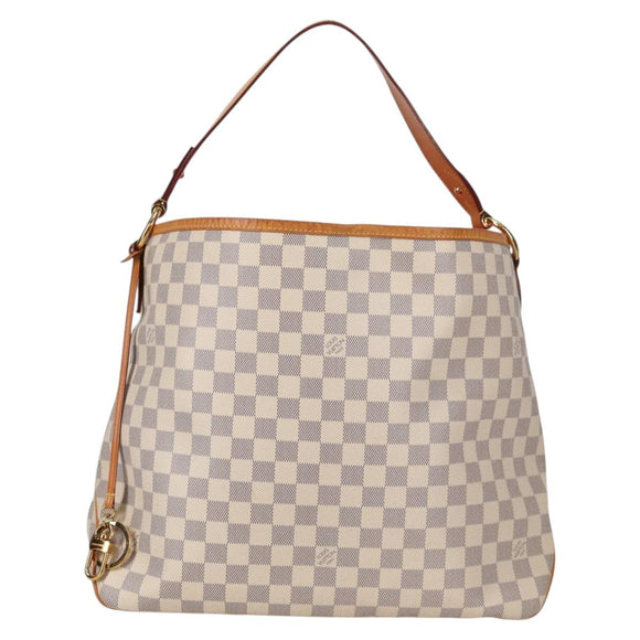 LOUIS VUITTON Damier Azur Delightful MM Shoulder Bag N41448 LV Auth 142302V