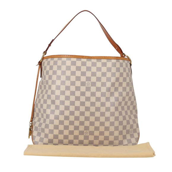LOUIS VUITTON Damier Azur Delightful MM Shoulder Bag N41448 LV Auth 142302V