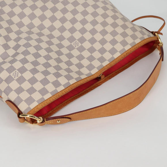 LOUIS VUITTON Damier Azur Delightful MM Shoulder Bag N41448 LV Auth 142302V
