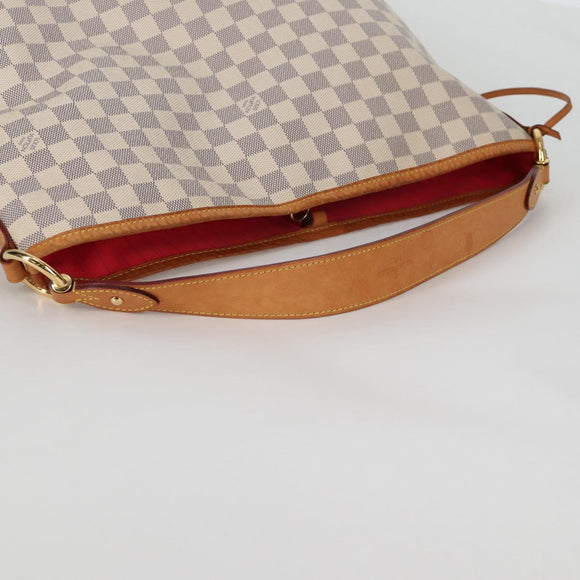 LOUIS VUITTON Damier Azur Delightful MM Shoulder Bag N41448 LV Auth 142302V