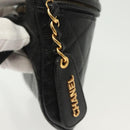 CHANEL Matelasse Waist Bag Caviar Skin Black Gold CC Auth 142308-18