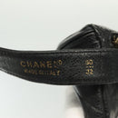 CHANEL Matelasse Waist Bag Caviar Skin Black Gold CC Auth 142308-9