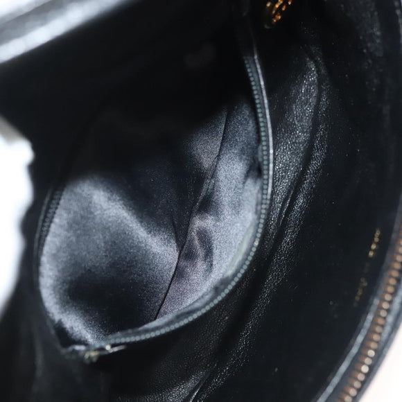 CHANEL Matelasse Waist Bag Caviar Skin Black Gold CC Auth 142308