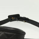 CHANEL Matelasse Waist Bag Caviar Skin Black Gold CC Auth 142308-8