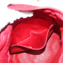 CHANEL Matelasse Chain Shoulder Bag Leather Red Gold CC Auth 142310-21