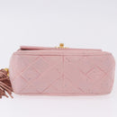 CHANEL Ketten-Diana-Schultertasche Leder Rosa Gold CC Auth 142311-9