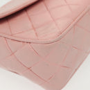 CHANEL Chain Diana Shoulder Bag Leather Pink Gold CC Auth 142311-9