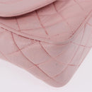 CHANEL Ketten-Diana-Schultertasche Leder Rosa Gold CC Auth 142311-14