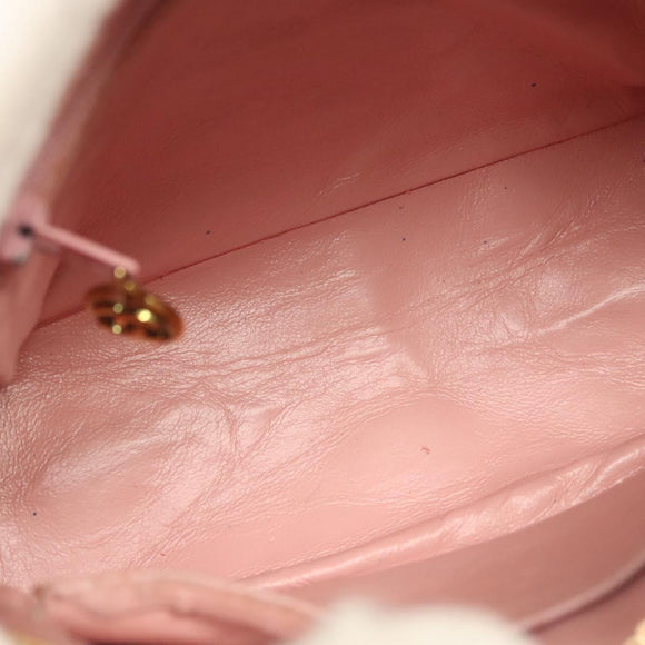 CHANEL Chain Diana Shoulder Bag Leather Pink Gold CC Auth 142311