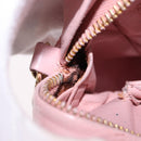 CHANEL Ketten-Diana-Schultertasche Leder Rosa Gold CC Auth 142311-21