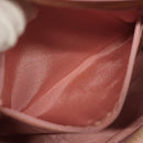 CHANEL Chain Diana Shoulder Bag Leather Pink Gold CC Auth 142311-21