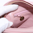 CHANEL Ketten-Diana-Schultertasche Leder Rosa Gold CC Auth 142311-22
