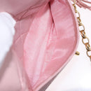 CHANEL Ketten-Diana-Schultertasche Leder Rosa Gold CC Auth 142311-24