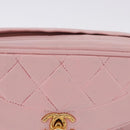 CHANEL Ketten-Diana-Schultertasche Leder Rosa Gold CC Auth 142311-2